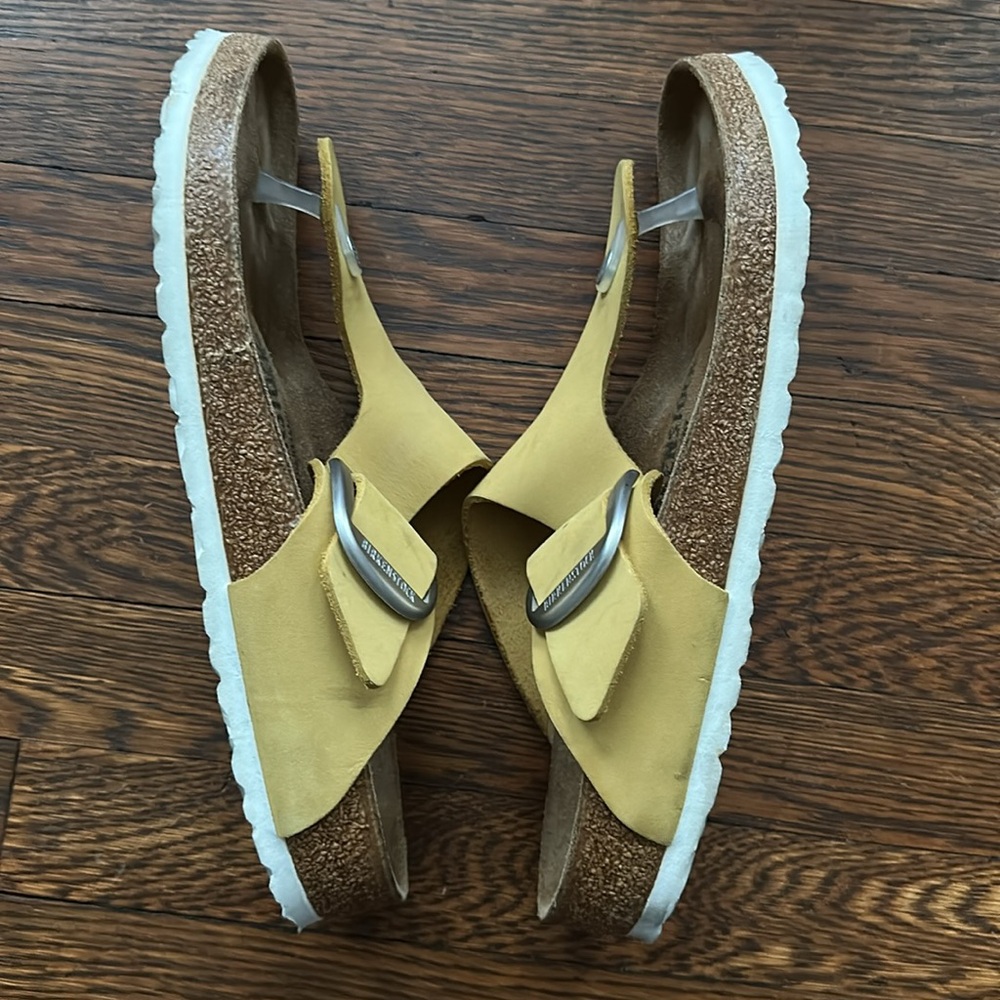 Birkenstock gizeh leather popcorn sandals size 42 11 reg width soft footbed - Picture 4 of 5